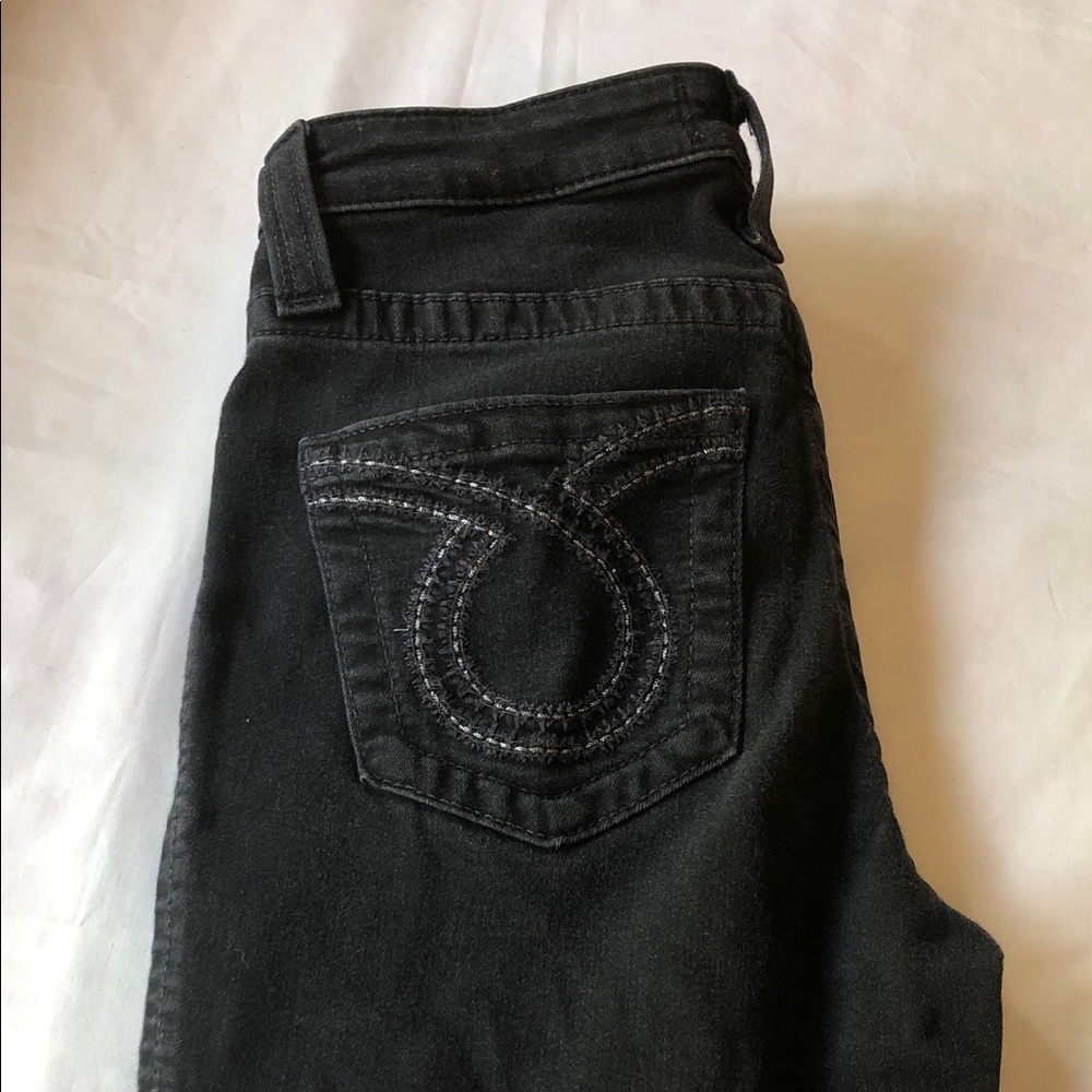 Big Star Black Skinny Jeans with Embroidered Pocket Detail